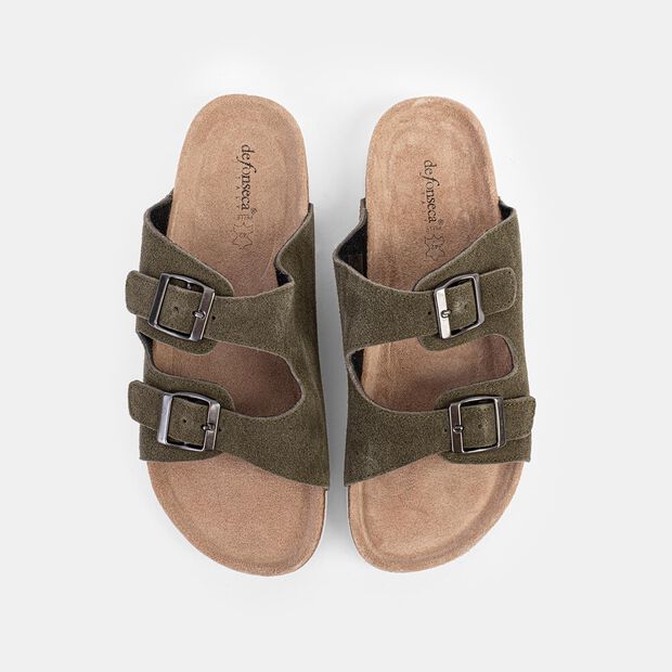P&aacute;nsk&eacute; dom&aacute;c&iacute; footbed pantofle De fonseca, khaki