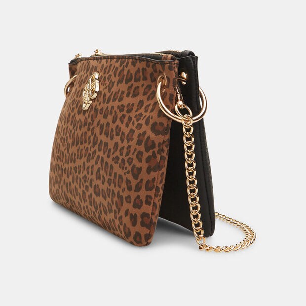 D&aacute;msk&eacute; crossbody se zlat&yacute;mi detaily Bata Red Label, zv&iacute;řec&iacute; vzor
