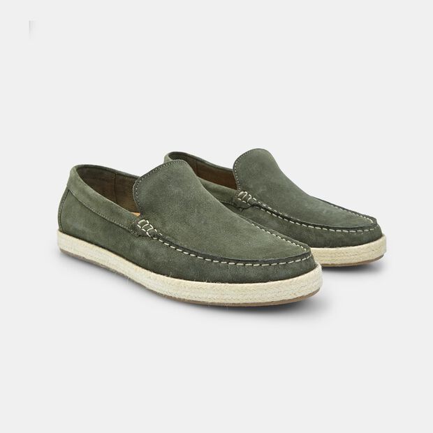 P&aacute;nsk&eacute; kožen&eacute; loafer espadrilky Baťa, zelen&aacute;
