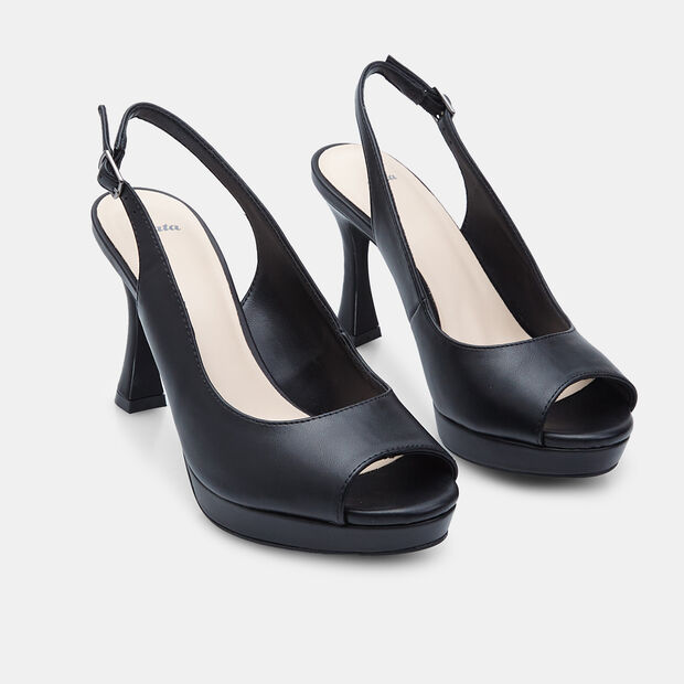 D&aacute;msk&eacute; slingback sand&aacute;ly , čern&aacute;