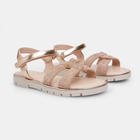 Dívčí sandále, zlatá