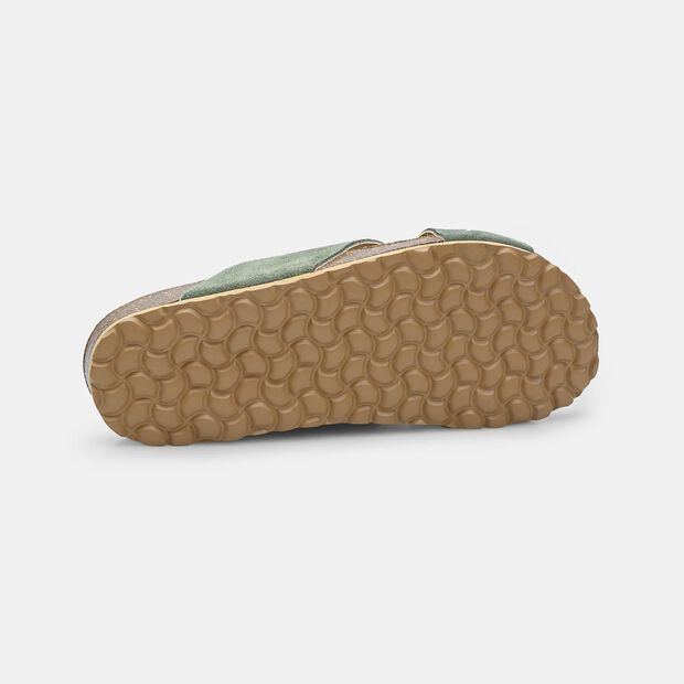 Kožen&eacute; p&aacute;nsk&eacute; footbed pantofle Baťa, zelen&aacute;