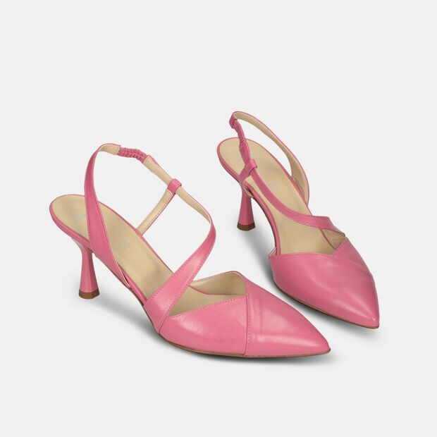 D&aacute;msk&eacute; kožen&eacute; slingback lodičky , 