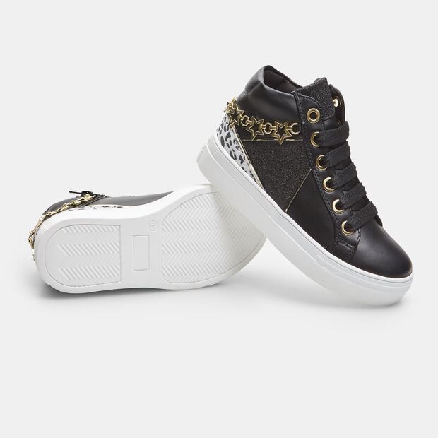 D&iacute;vč&iacute; hightop tenisky s řet&iacute;zkem Baťa, čern&aacute;