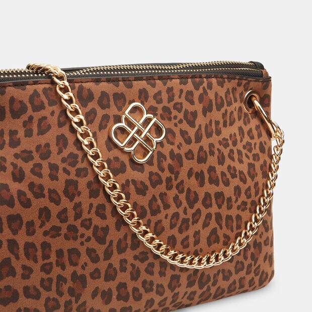 D&aacute;msk&eacute; crossbody se zlat&yacute;mi detaily Bata Red Label, zv&iacute;řec&iacute; vzor