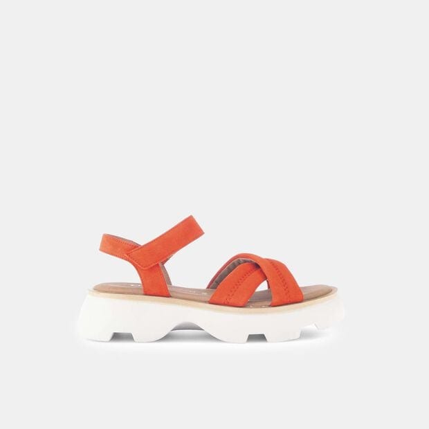 D&aacute;msk&eacute; kožen&eacute; sand&aacute;ly Gabor Comfort, oranžov&aacute;