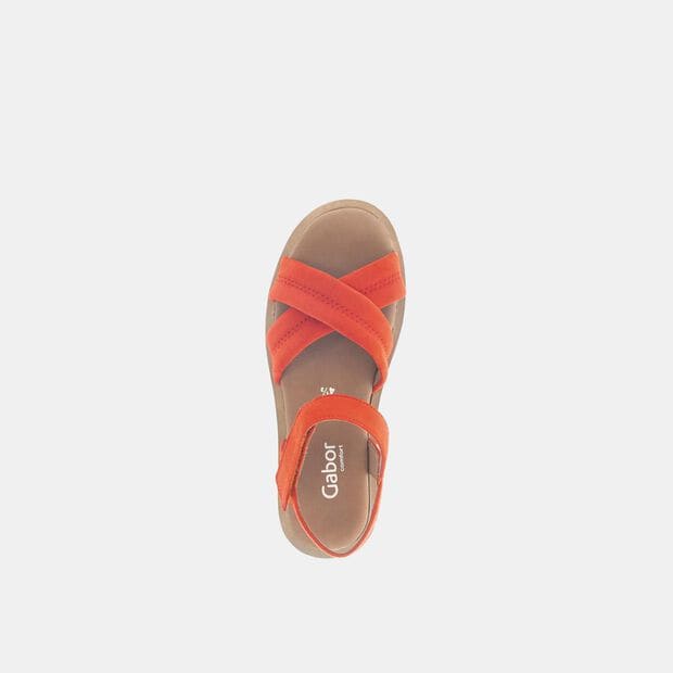 D&aacute;msk&eacute; kožen&eacute; sand&aacute;ly Gabor Comfort, oranžov&aacute;