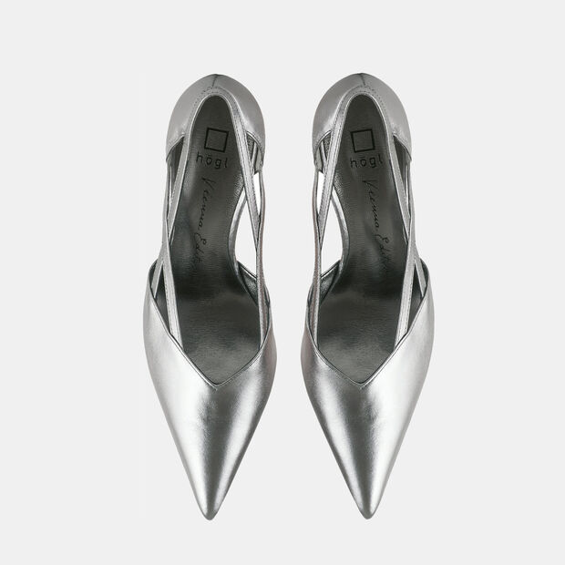 Högl Dámské Elegantní City Heels na Podpatku, stříbrná