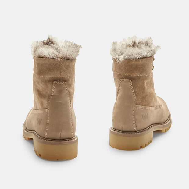 Kotníkové boty Weinbrenner z pravé kůže, hnědá