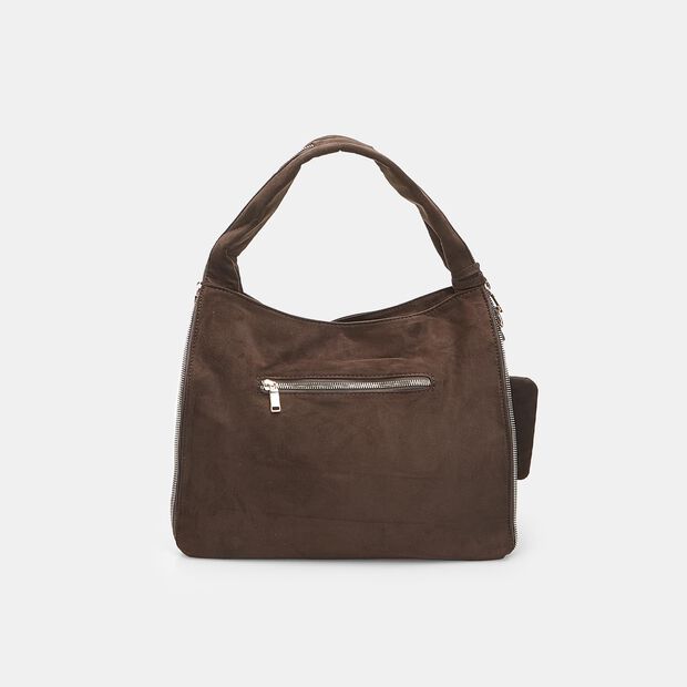 D&aacute;msk&aacute; hobo kabelka se zipem Baťa, hněd&aacute;