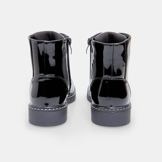 M&auml;dchen Stiefeletten mit Sternen, Schwarz
