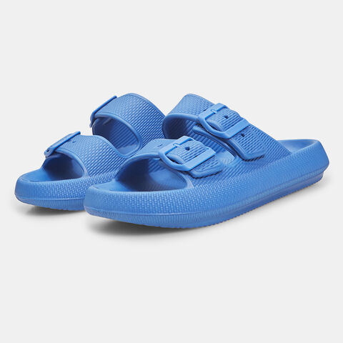 Women's Flatform Sandals with Straps, Blue