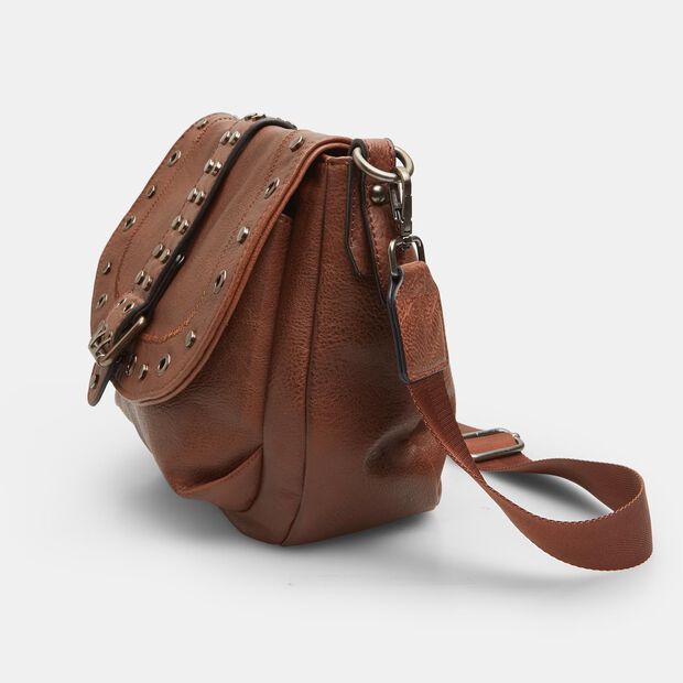 Women's Crossbody with Studs, Tan