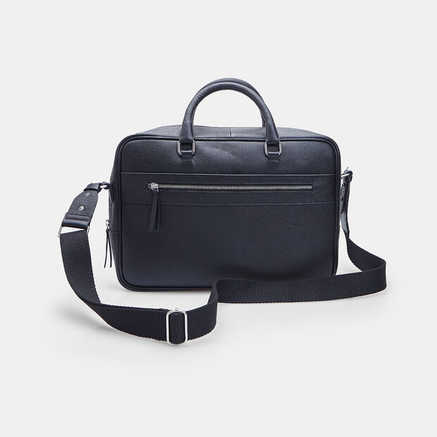 Arbeitstasche für Herren aus Leder, Schwarz