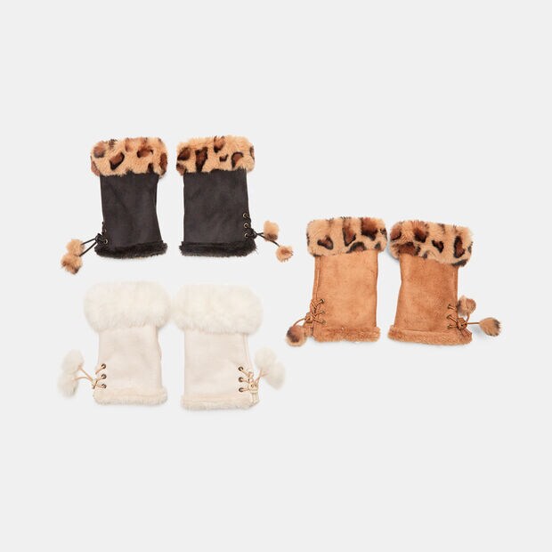 Fingerloser Damenhandschuh, Mehrfarbig