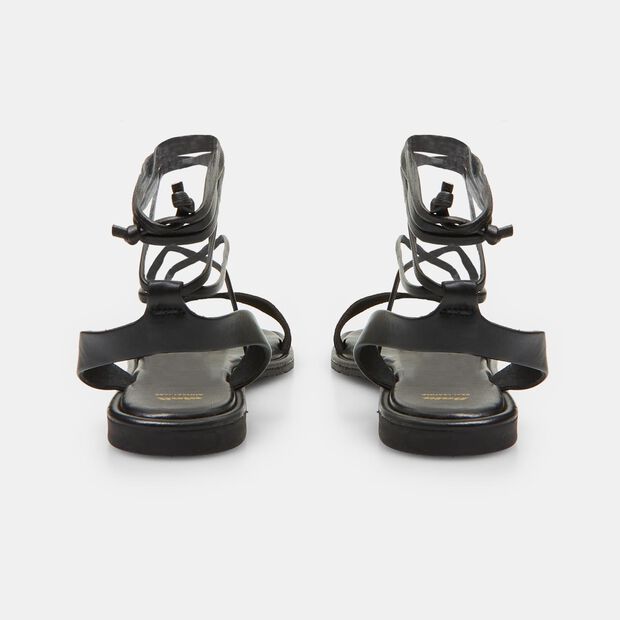 Leather Women's Sandal, Black