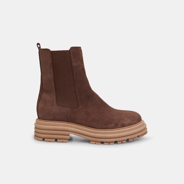 Women's Suede Bootie with Track Sole, 