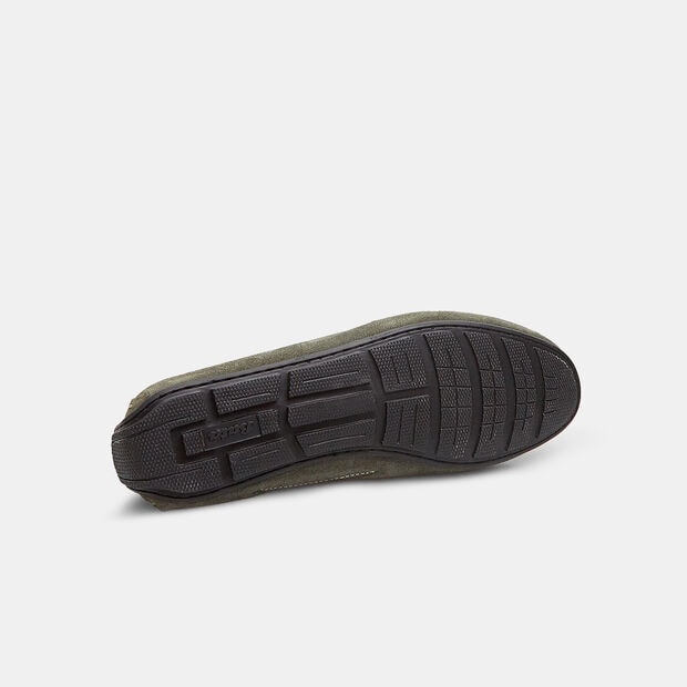 BATA Herren Wildleder Mokassins, Gr&uuml;n