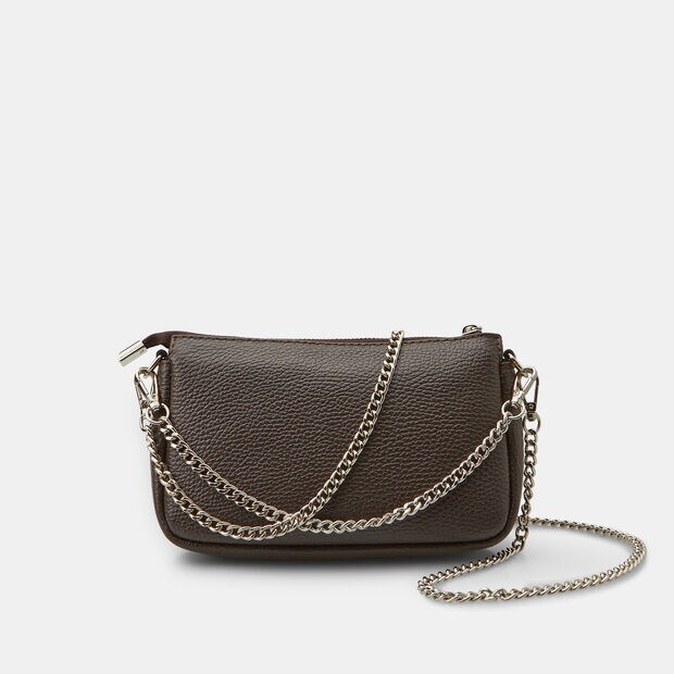 Bata women's leather crossbody bag, Brown