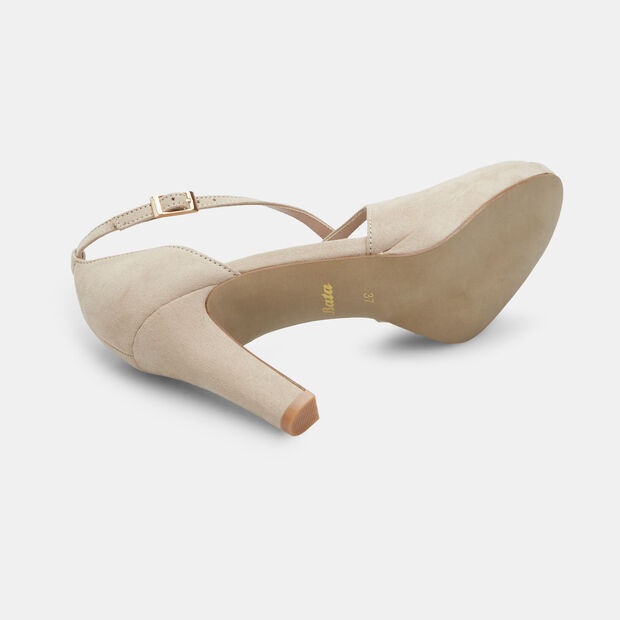 Women's pumps with 9 cm heel and 1.3 cm platform BATA, Beige