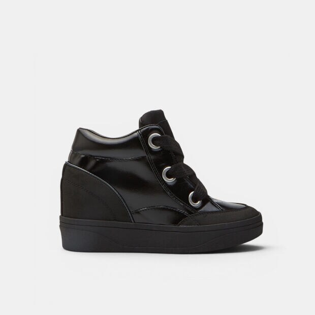 Women's wedge sneakers Bata, Black