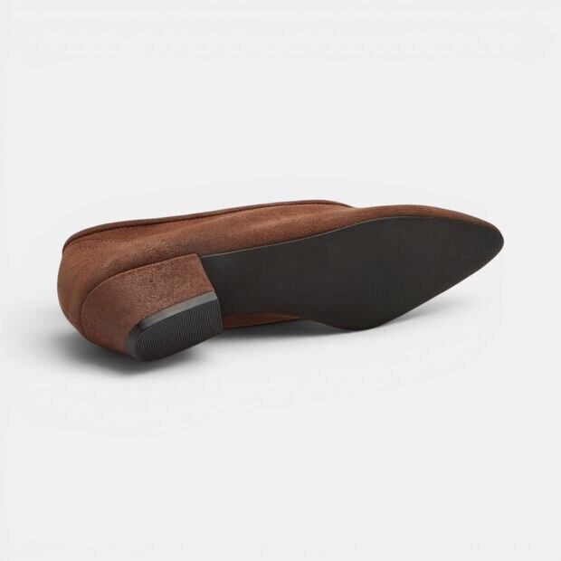 Damen-Pumps mit bezogenem Absatz und Bata-Spitze, Braun
