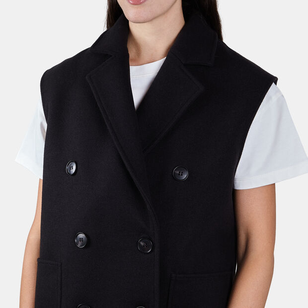 Women's Vest Style Jacket, Black