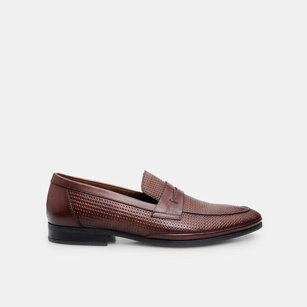 BATA Herren Leder Mokassins, Braun