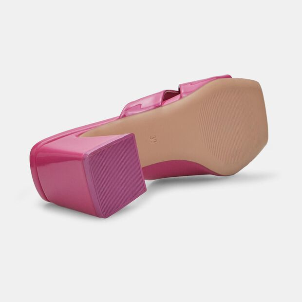 Bata Red Label Damen Mule mit 6 cm Absatz, Fuchsienrot