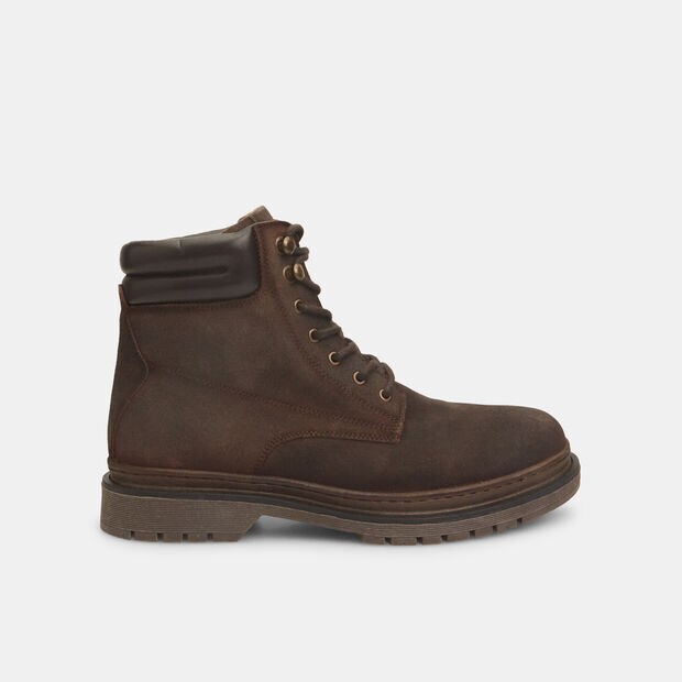 Suede Men's Ankle Boots, Brown