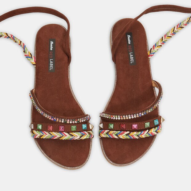Bata Red Label Damen Sklaven-Flip-Flop-Sandalen, Braun