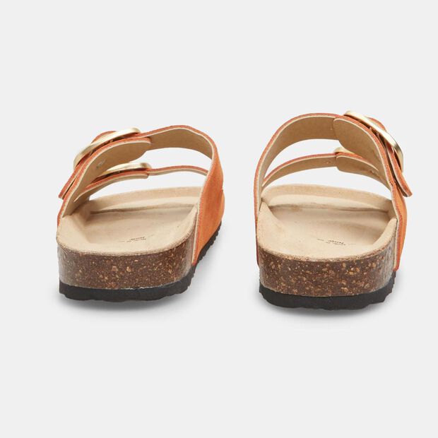 Women's nubuck slipper, Orange