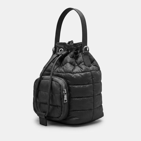 Sac seau matelass&eacute; pour femme Bata, Noir