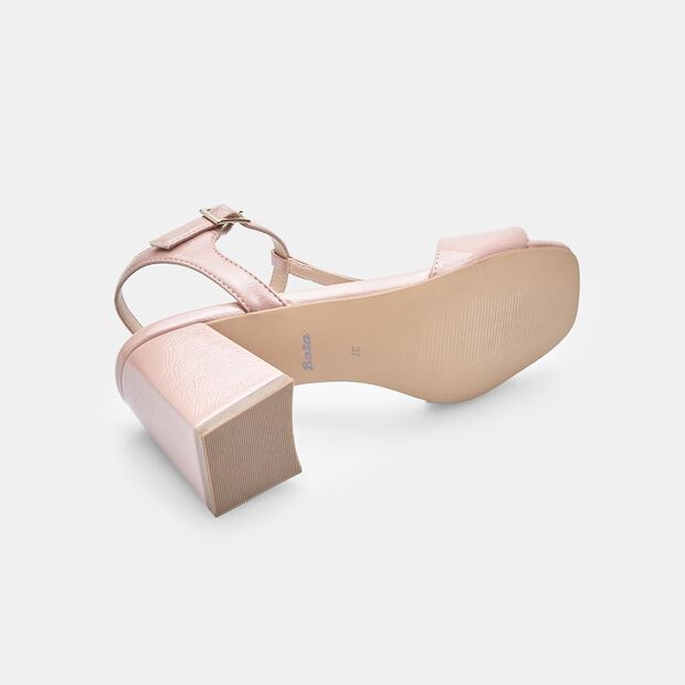 BATA Women's Sandals with Ankle Straps, Nude