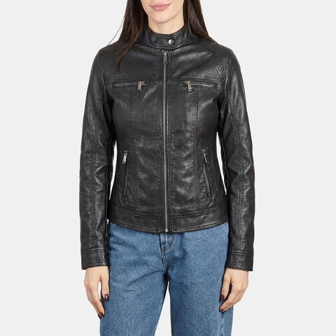 BATA Women's Eco Leather Jacket, Black