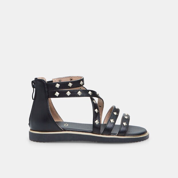 Girl Sandal with Zip, Black