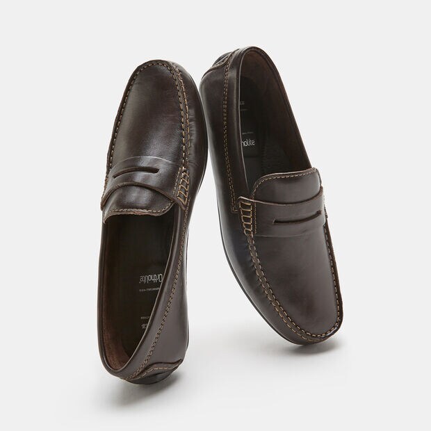 Herren-Lederslipper, Braun
