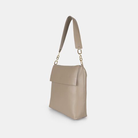 Women's leather bag, Taupe