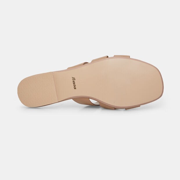 Women's Flat Mule, Tan