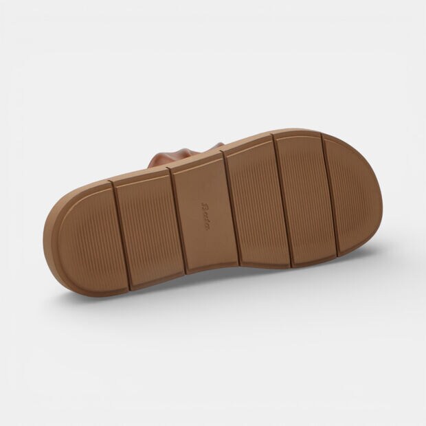 Women's sandal with ruched strap Bata, Tan