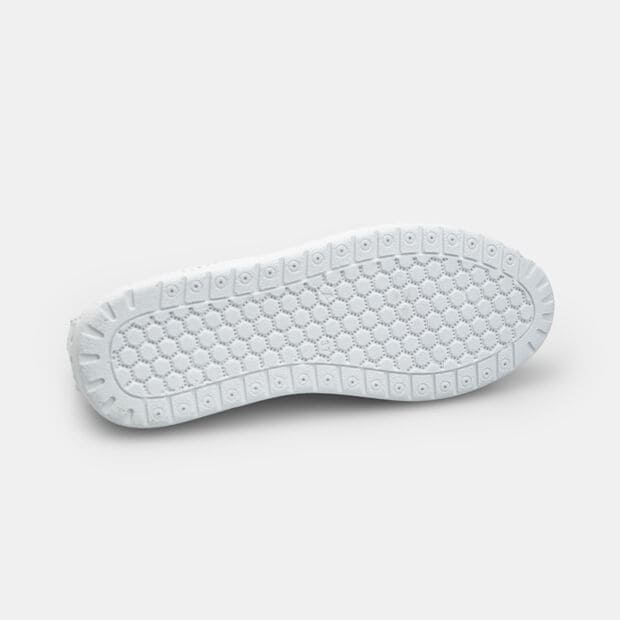 Damen Leder-Sneakers, Wei&szlig;