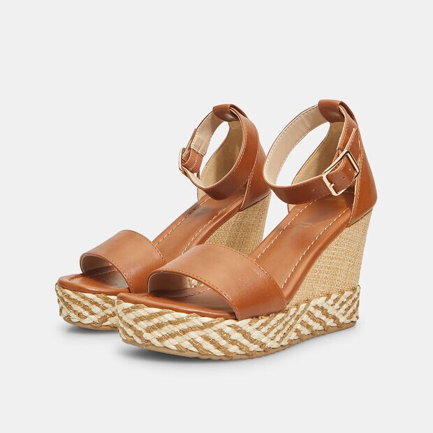 Damensandalen mit Keilabsatz, 