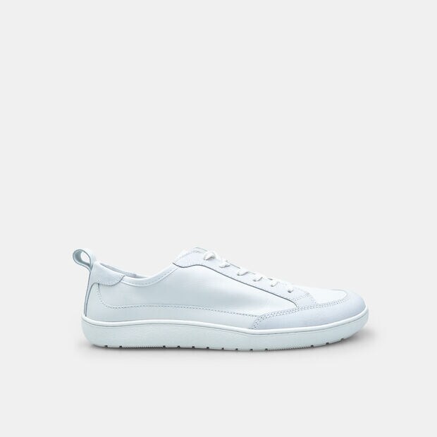 BATA Men's Leather Barefoot Sneaker, White