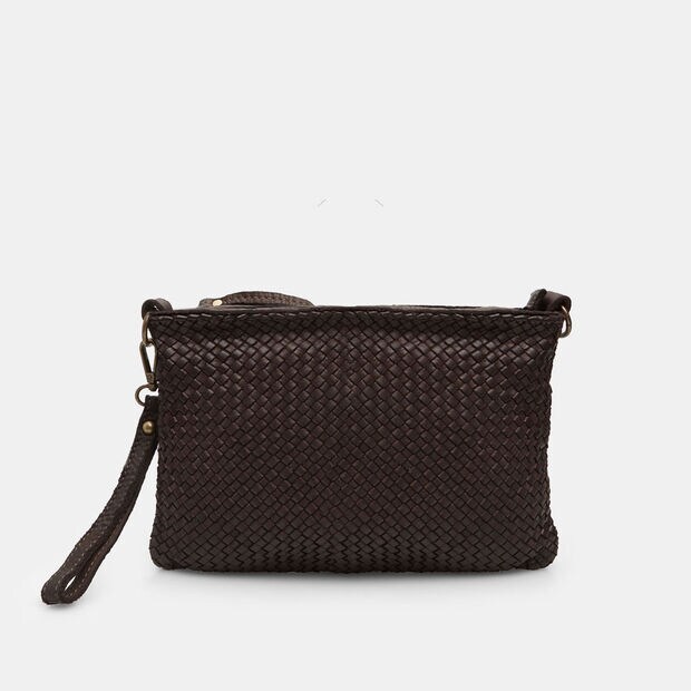 Women's Leather Crossbody Bag, Brown