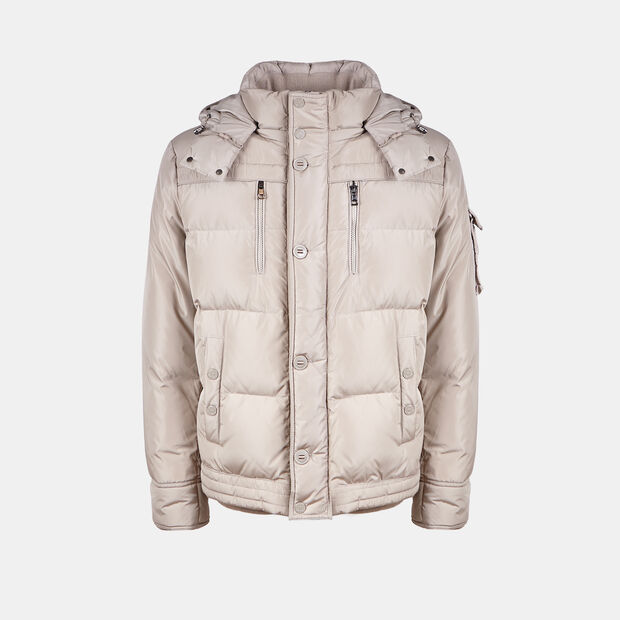 Men's padded jacket in technical fabric Bata, Beige