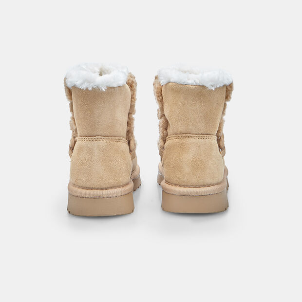 Suede ankle boot for girls Bata, Taupe