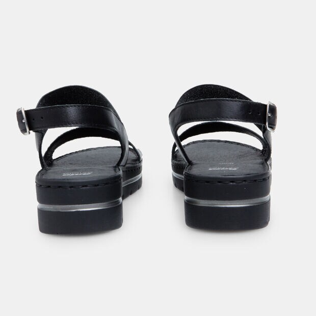 Women's leather sandals with 3.5 cm platform, 