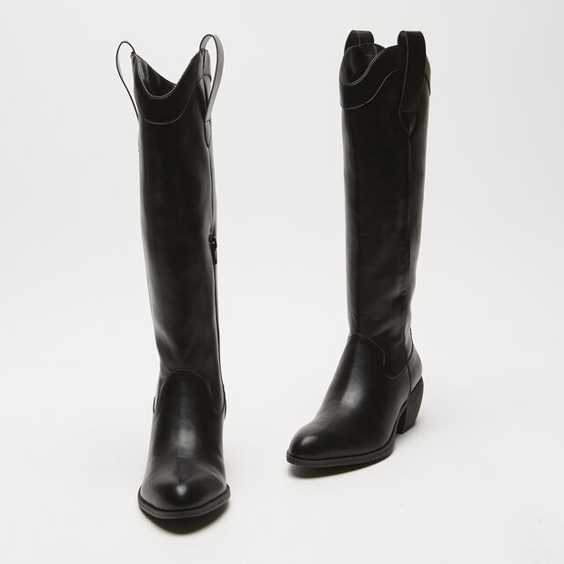 Kniehohe Stiefel mit kubanischem Absatz, 