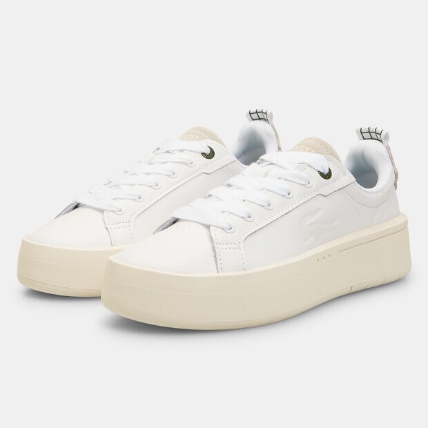 Damensneaker von Lacoste mit Plateausohle, Wei&szlig;