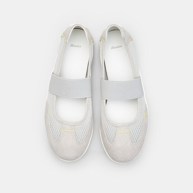 Ballerines pour femme avec bande BATA, Gris